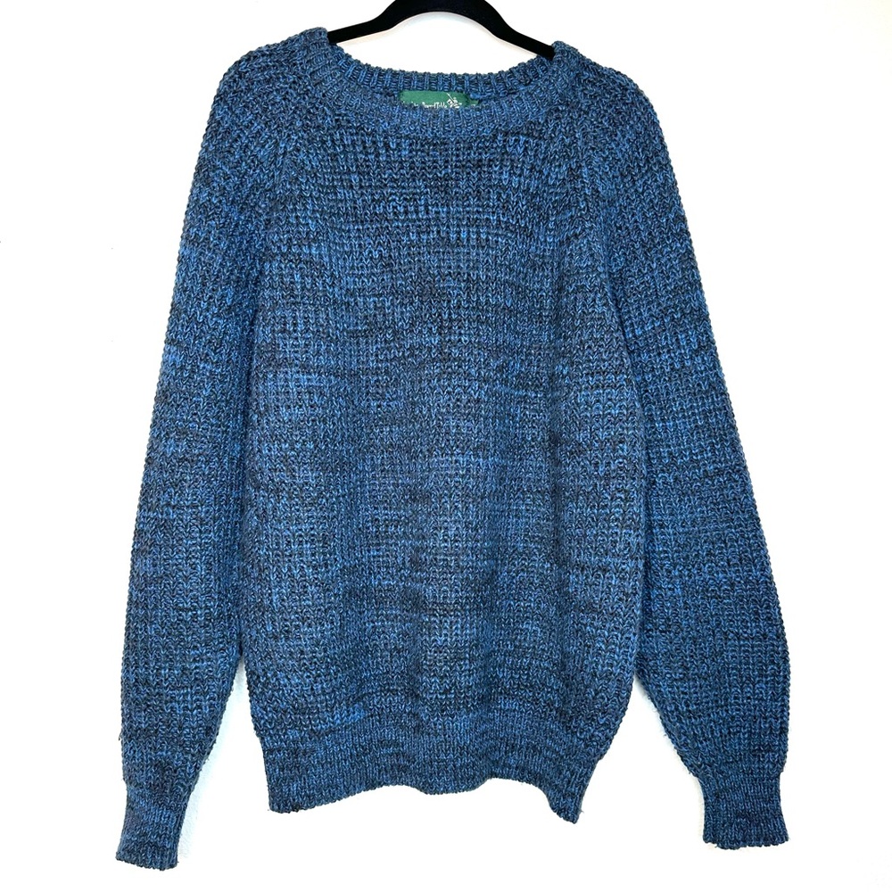 VTG Knights of Round Table Men’s Chunky Knit Sweater XL Blue Fisherman Grandpa